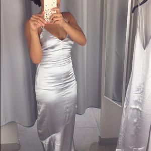 Aline asymmetrical gown.